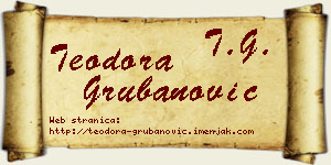 Teodora Grubanović vizit kartica
